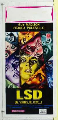 c155 LSD Italian locandina movie poster '67 classic drug image!