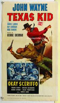 c163 THREE TEXAS STEERS/OKAY SCERIFFO Italian locandina movie poster '66
