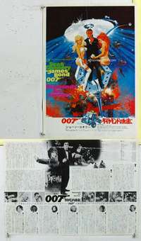 c337 DIAMONDS ARE FOREVER Japanese 14x20 movie poster '71 Connery