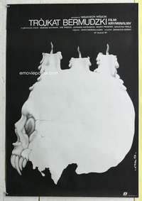 c261 BERMUDA TRIANGLE Polish 26x38 movie poster '88 cool Erol skull art!