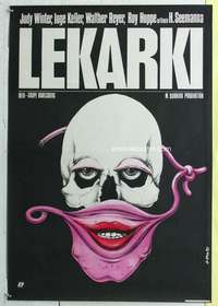 c307 WOMEN DOCTORS Polish 26x38 movie poster '84 creepy Jakub Erol art!