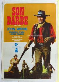 c129 RIO LOBO Turkish movie poster '71 Give 'em Hell, John Wayne!