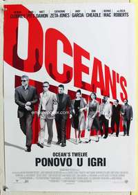 c109 OCEAN'S 12 Yugoslavian movie poster '04 Pitt, George Clooney