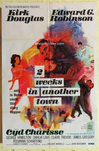 d050 2 WEEKS IN ANOTHER TOWN one-sheet movie poster '62 Douglas, Charisse