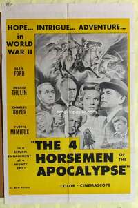 d057 4 HORSEMEN OF THE APOCALYPSE military one-sheet movie poster R60s