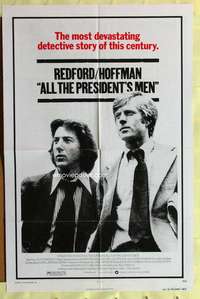 d073 ALL THE PRESIDENT'S MEN one-sheet movie poster '76 Hoffman, Redford