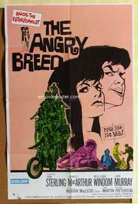d004 ANGRY BREED one-sheet movie poster '68 bikers buck the establishment!