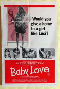 d094 BABY LOVE one-sheet movie poster '69 Luci is a very bad girl!
