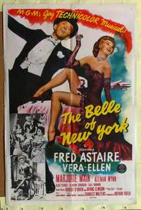 d101 BELLE OF NEW YORK one-sheet movie poster '52 Fred Astaire, Vera-Ellen