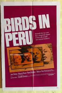 d114 BIRDS IN PERU one-sheet movie poster '68 sexy Jean Seberg portraits!