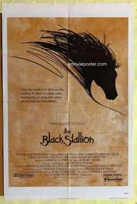 d115 BLACK STALLION one-sheet movie poster '79 great horse artwork!