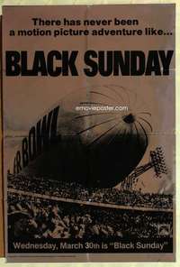 d117 BLACK SUNDAY foil teaser one-sheet movie poster '77 Frankenheimer