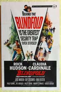 d121 BLINDFOLD one-sheet movie poster '66 Rock Hudson, Cardinale