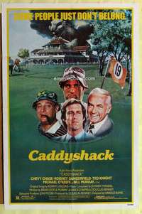d153 CADDYSHACK one-sheet movie poster '80 Chevy Chase, Dangerfield