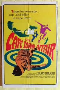 d156 CAPE TOWN AFFAIR one-sheet movie poster '67 Claire Trevor, Brolin