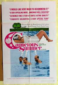 d157 CAPRICIOUS SUMMER one-sheet movie poster '68 Czechoslovakian, Menzel