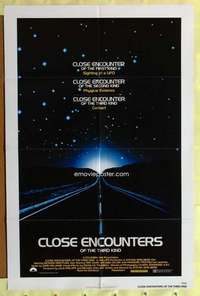 d174 CLOSE ENCOUNTERS OF THE THIRD KIND one-sheet movie poster '77 Spielberg