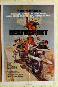 d009 DEATHSPORT one-sheet movie poster '78 David Carradine, sci-fi image!