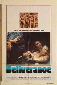 d215 DELIVERANCE one-sheet movie poster '72 Jon Voight, Burt Reynolds