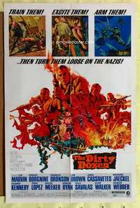 d225 DIRTY DOZEN one-sheet movie poster '67 Charles Bronson, Jim Brown