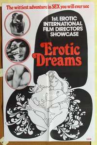 d247 EROTIC DREAMS movie poster '74 wittiest adventure in sex!