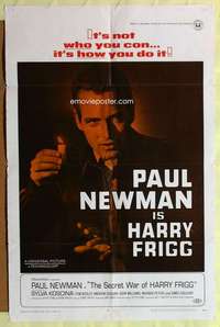 d651 SECRET WAR OF HARRY FRIGG one-sheet movie poster '68 Paul Newman