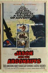 d364 JASON & THE ARGONAUTS one-sheet movie poster '63 Ray Harryhausen
