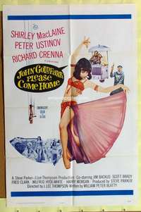 d369 JOHN GOLDFARB PLEASE COME HOME one-sheet movie poster '64 MacLaine