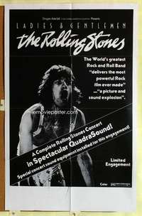 d382 LADIES & GENTLEMEN THE ROLLING STONES one-sheet movie poster '73 rock!