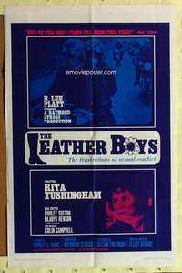 d022 LEATHER BOYS one-sheet movie poster '66 English motorcycle classic!