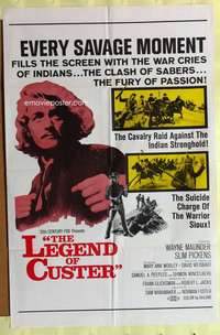 d395 LEGEND OF CUSTER one-sheet movie poster '67 Maunder, Slim Pickens