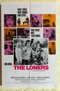 d024 LONERS one-sheet movie poster '72 biker Dean Stockwell breaks hearts!