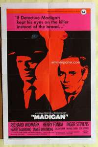 d422 MADIGAN one-sheet movie poster '68 Richard Widmark, Henry Fonda