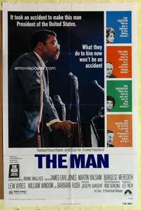 d443 MAN one-sheet movie poster '72 James Earl Jones as U.S. President!