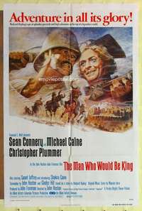 d459 MAN WHO WOULD BE KING one-sheet movie poster '75 Sean Connery, Caine