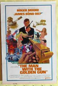 d461 MAN WITH THE GOLDEN GUN east hemi one-sheet movie poster '74 Bond!