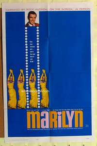 d470 MARILYN one-sheet movie poster '63 Monroe biography, Rock Hudson