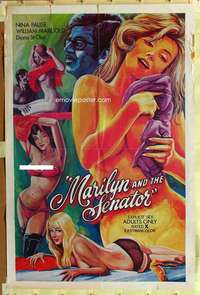 d471 MARILYN & THE SENATOR one-sheet movie poster '75 super sexy artwork!