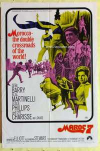 d474 MAROC 7 one-sheet movie poster '67 Gene Barry, Elsa Martinelli