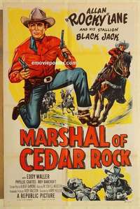 d476 MARSHAL OF CEDAR ROCK one-sheet movie poster '53 Allan Rocky Lane
