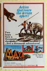 d487 MAYA int'l one-sheet movie poster '66 completely different design!