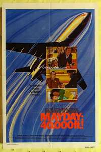 d488 MAYDAY: 40,000 FT! one-sheet movie poster '76 Janssen, Don Meredith