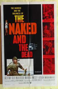 d518 NAKED & THE DEAD one-sheet movie poster '58 Norman Mailer, Aldo Ray