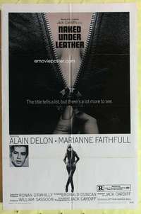 d029 NAKED UNDER LEATHER one-sheet movie poster '70 Marianne Faithfull