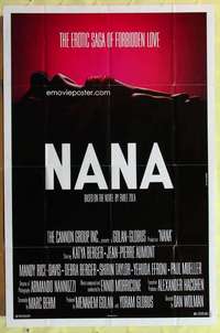 d520 NANA one-sheet movie poster '83 Emile Zola, French sex!