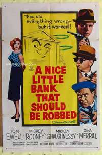 d525 NICE LITTLE BANK THAT SHOULD BE ROBBED one-sheet movie poster '58