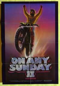 d030 ON ANY SUNDAY 2 one-sheet movie poster '81 cool dirtbike motocross!
