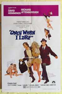 d545 ONLY WHEN I LARF one-sheet movie poster '69 Richard Attenborough