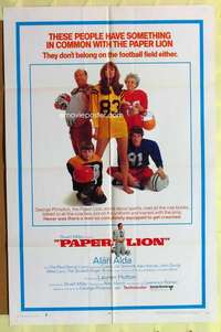 d553 PAPER LION style B one-sheet movie poster '68 football, Alan Alda