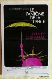 d562 PHANTOM OF LIBERTY one-sheet movie poster '74 Luis Bunuel, French!